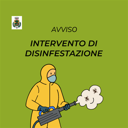 Avviso alla cittadinanza - Intervento di disinfestazione