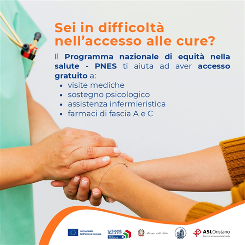 ASL Oristano - Programma Nazionale Equità nella Salute 2021-2027.