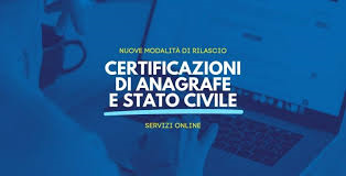 Pubblicazione modulistica per richiesta certificati di anagrafe e stato civile