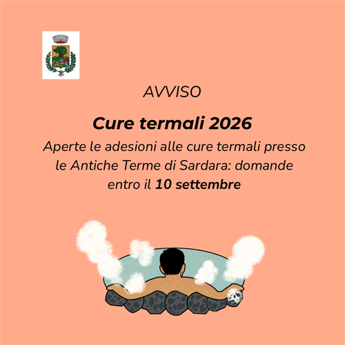 Servizio CURE TERMALI PENDOLARI Anno 2026 - Presso le Antiche Terme di Sardara