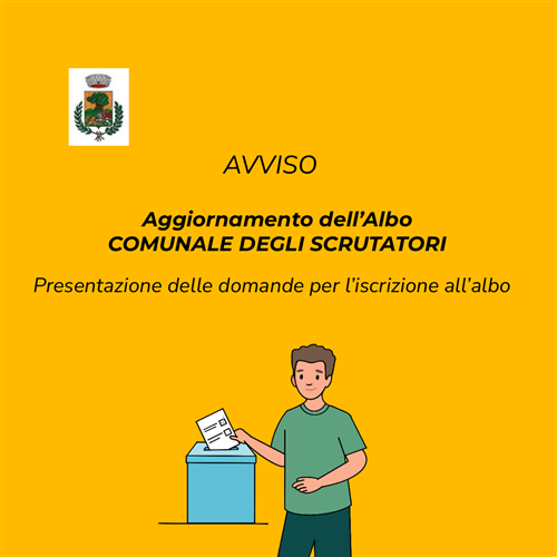 Aggiornamento dellalbo unico comunale degli scrutatori dei seggi elettorali